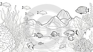 Underwater World Coloring photo